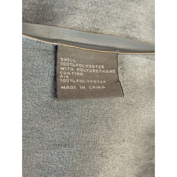 Bagatelle Faux Leather Jacket Size XL Dusty Blue Waterfall Moto Style - Picture 5 of 7